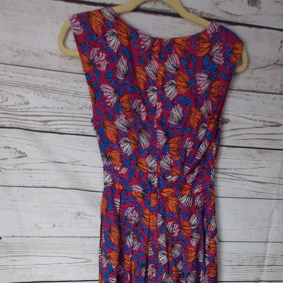 Modcloth pink orange blue floral print dress - Picture 5 of 6